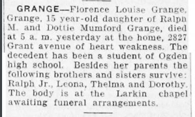 Flo's Grave - Obituary The Dead History